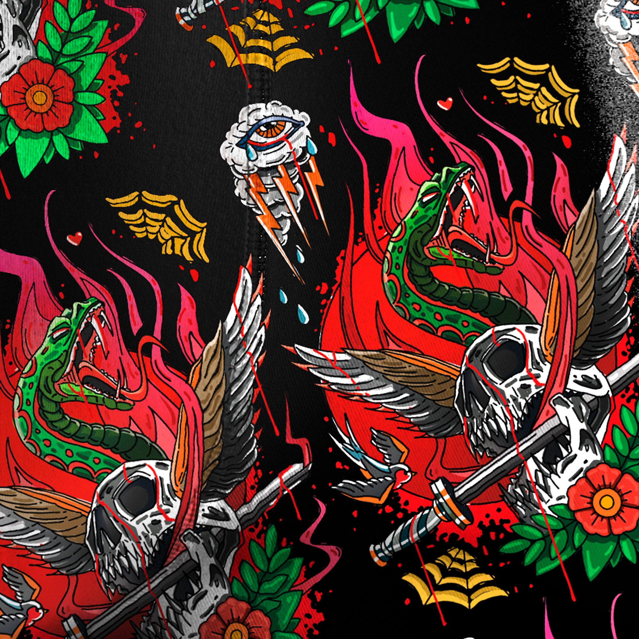 OLDSCOOT TATTOO red & black